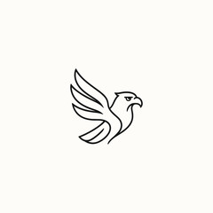 Fototapeta premium Flying bird logo icon design template vector illustration