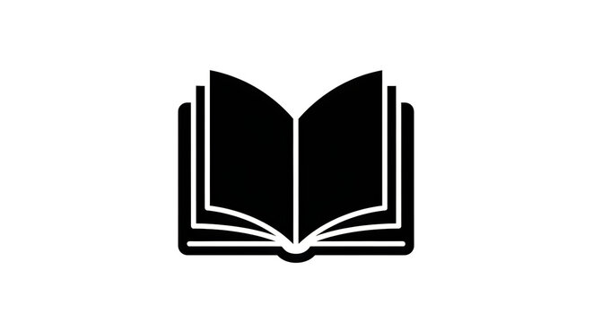 Open book icon isolated on white background