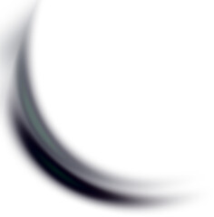 Fototapeta premium Black dark thick c-shape blur overlay for c-shape thick crescent solid arc ring sickle bold heavy round shadow soft deep smooth on transparent background