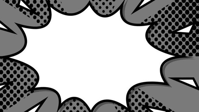 Manga Style Comic Speech Bubble Frame 4K