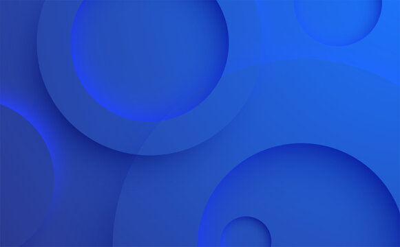 Abstract blue background with circles, bubbles and glossy 3D sphere design illustration