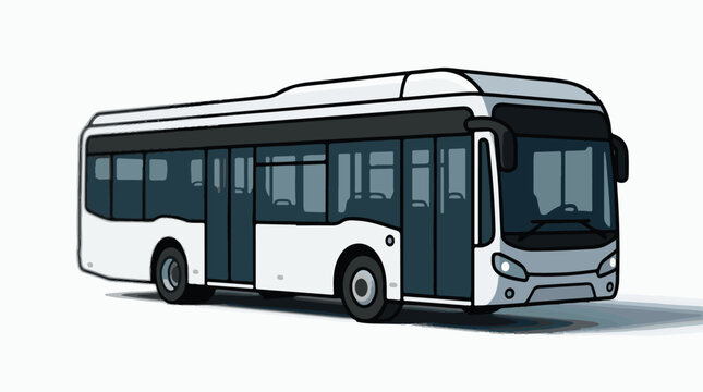 Modern city transit bus vehicle.