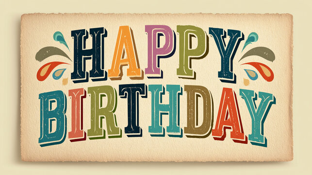 Happy Birthday for Greeting Cards, Posters and Banners