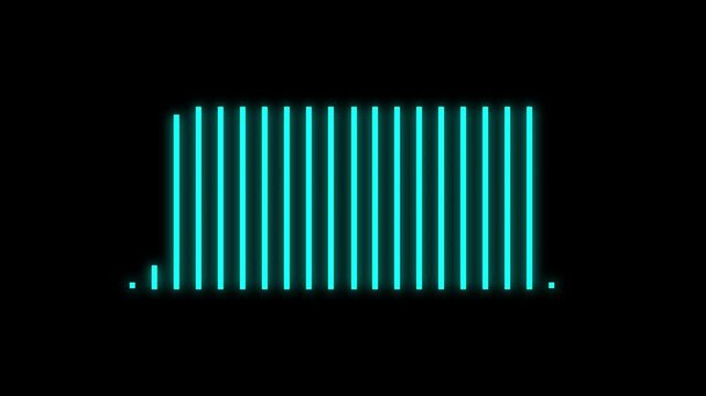 music equalizer lines, transparent background alpha channel, 4K loop, Lines hand drawn paint brush stroke. Vector set isolated on blue, Sound wave equalizer of music  4k video