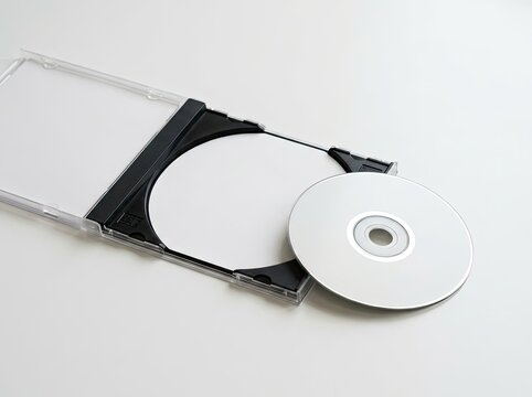 CD Jewel Case Mockup, Blank Disc Ready for Branding, Clean Studio Presentation, Product Branding Concept