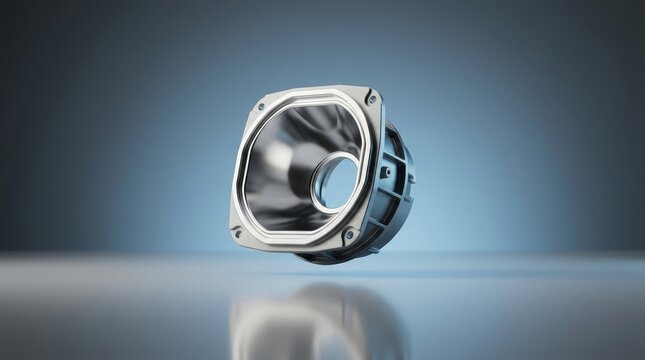 Industrial light reflector insert 3D render modular optical enhancement component beam shaping retrofit precision fitment luminaire compatibility