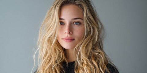 Naklejka premium Confident Blonde Woman Portrait