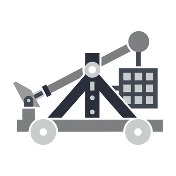 Trebuchet siege engine icon representing medieval warfare and ancient artillery