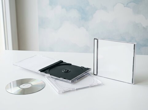 Jewel Case Mockup with CD and Insert, Product Branding, Clean Presentation Concept