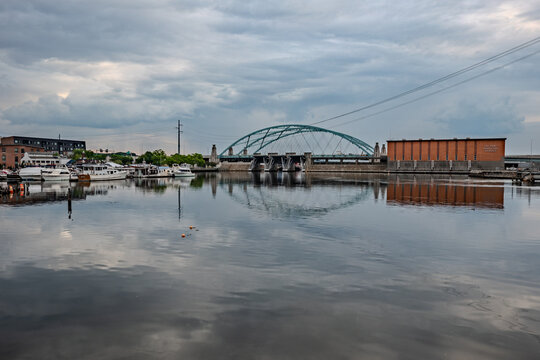 Fox Point Hurricane Barrier Across Providence River