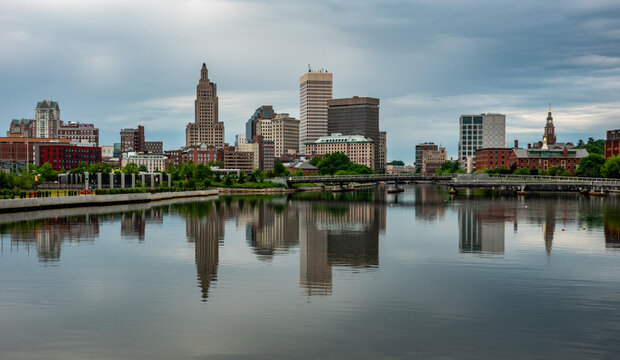 Downtown Providence Skyline Reflected Across Providence River