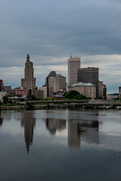 Downtown Providence Skyline Reflected Across Providence River