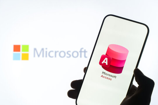 Microsoft Access logo is displayed on a smartphone screen in Bangalore, India, on June 25, 2026
