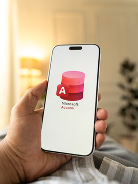 Microsoft Access logo is displayed on a smartphone screen in Bangalore, India, on June 25, 2026
