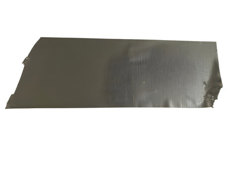 Silver Adhesive Tape Close Up Isolated on Transparent Background 