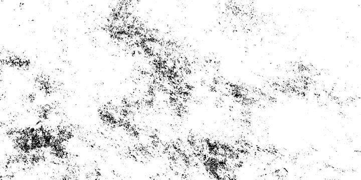 Dirty or dust film grain speck grit grunge overlay on white background, Monochrome noise of dust or dirt, Simple black and white abstract grunge background texture, vector template