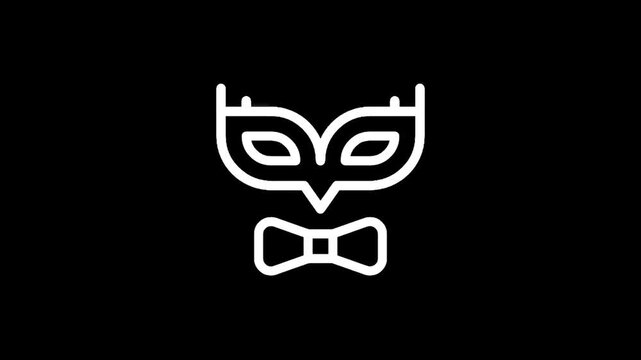 Elegant masquerade mask with bow and sparkles, a symbol of mystery and celebration
