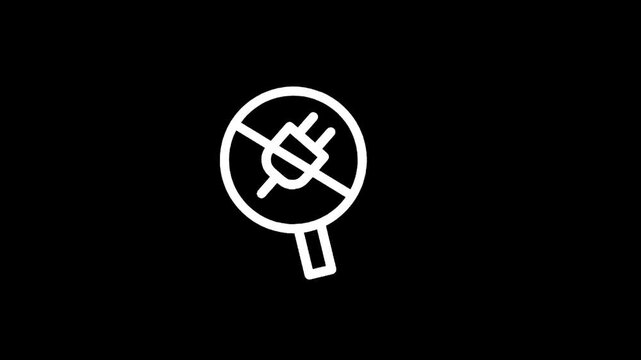 Magnifying glass over an electrical plug icon symbolizing energy search and discovery