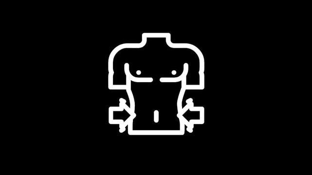 Stylized icon of a human torso with arrows indicating waistline reduction and body contouring