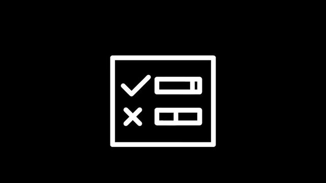 Checklist with progress bars and checkmarks, representing tasks and completion status