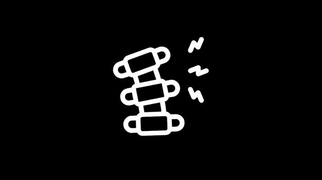 Icon of a spine with lightning bolts indicating pain or discomfort