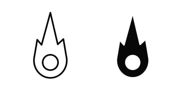 Comet icon graphics, editable stroke linear icon, eps 10