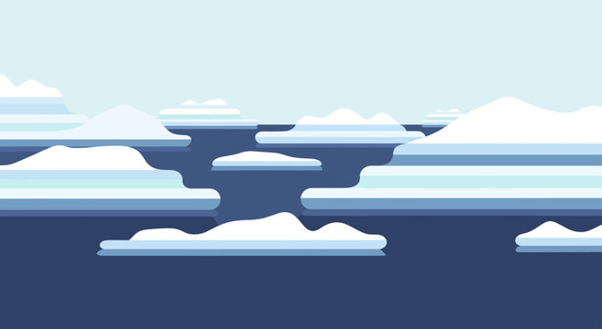 Stylized Clouds Floating in a Clear Blue Sky.