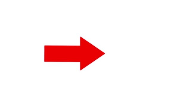 Red arrow pointing up animation. Download sign . up direction arrows symbol. arrow button icon or swipe-up arrow signal animation.