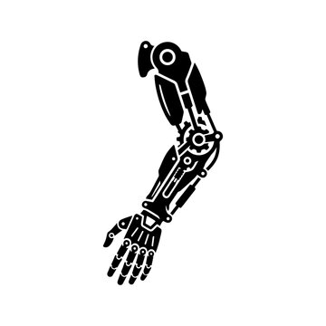Collection of robotic arm and bionic leg designs featuring mechanical prosthesis parts, cyberpunk prosthetic sketches and cyborg limb concepts.