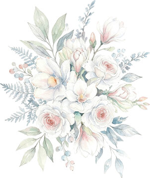 faded blue floral bouquet 2