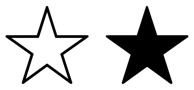 star outline filled icon vector