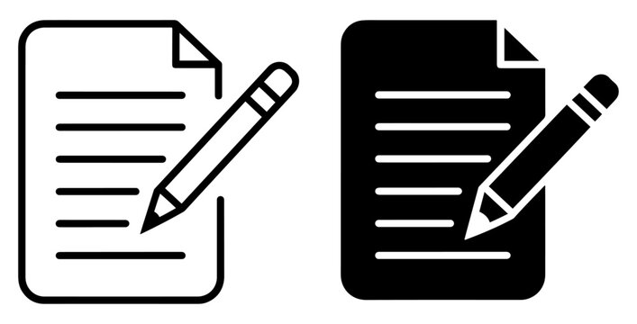 writing pad icon outline filled vector