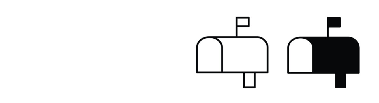 Mailbox icon graphics, editable stroke linear icon, eps 10
