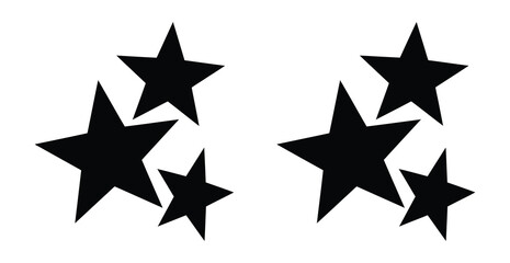Obraz premium Black star shapes on white background Vector
