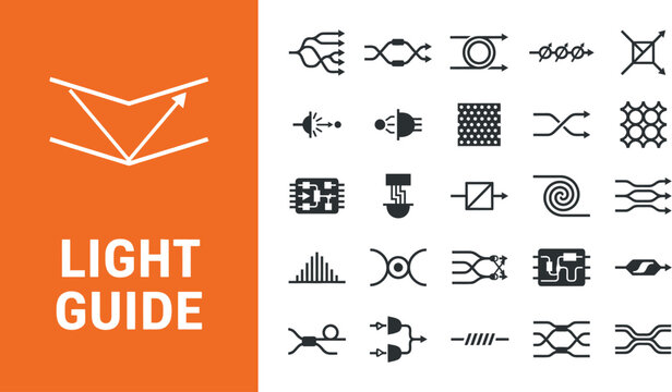 Light guide diagrams depict optical path and photon interaction.