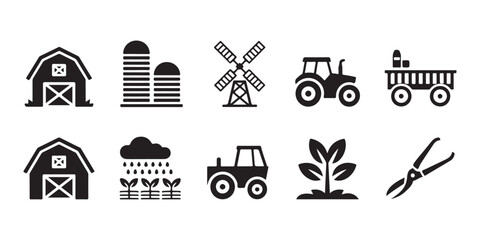 Comprehensive Farm and Gardening Icon Set © MdMojinur