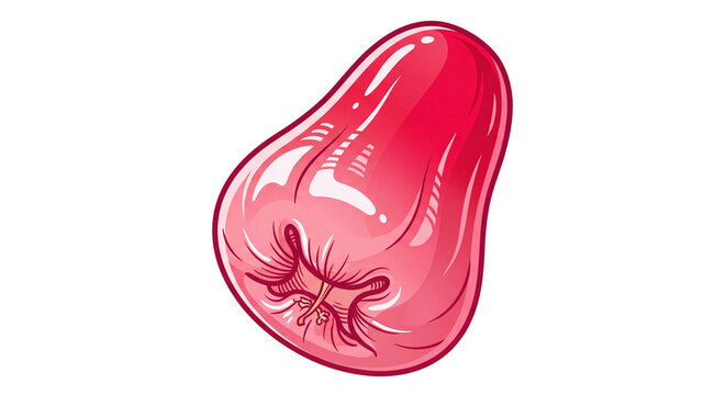 Pink Rose Apple Vector Illustration