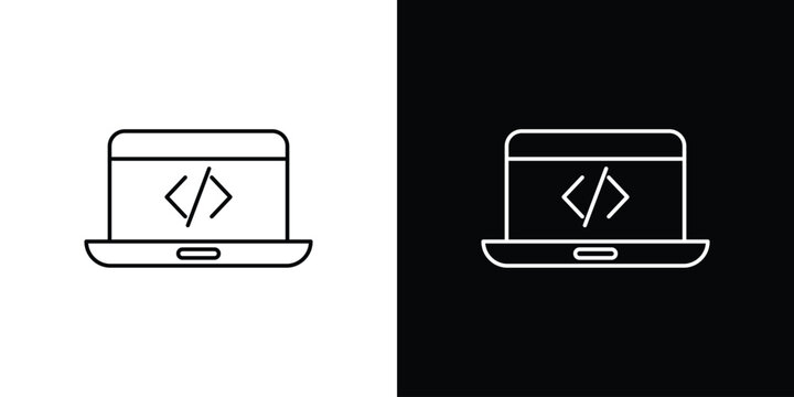 Display code icon design collection logo vector illustration