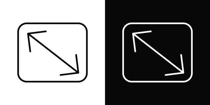Expand icon design collection logo vector illustration