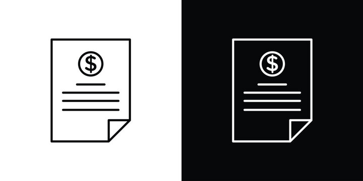 File invoice icon design collection logo vector illustration