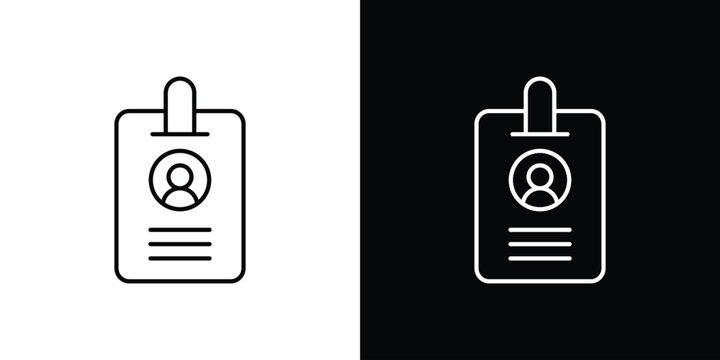 ID badge icon design collection logo vector illustration