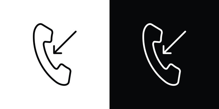 Incoming Call icon design collection logo vector illustration