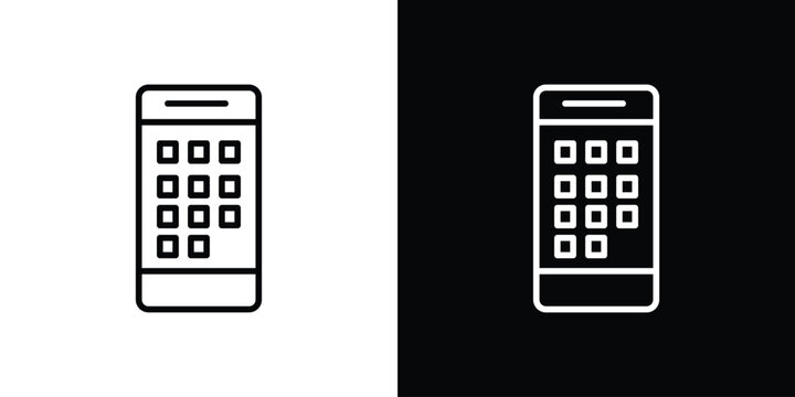 Mobile notch icon design collection logo vector illustration