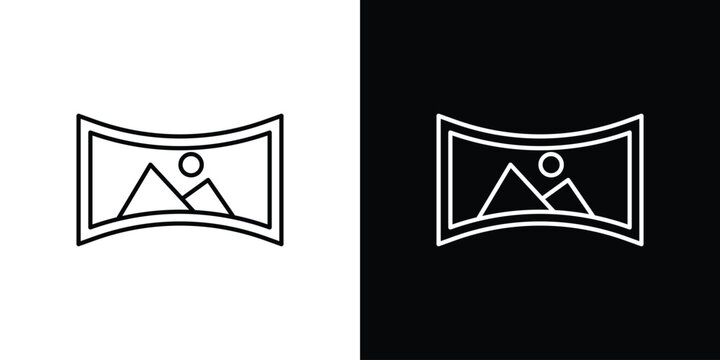 Panoramic icon design collection logo vector illustration
