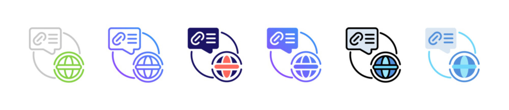 Network Link Icons in Multiple Styles