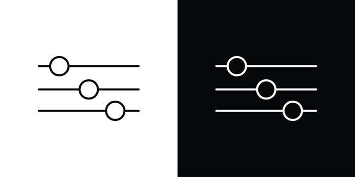 Settings sliders icon design collection logo vector illustration