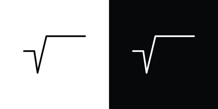 Square root icon design collection logo vector illustration