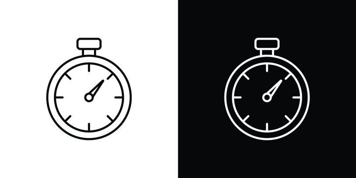 Stopwatch icon design collection logo vector illustration