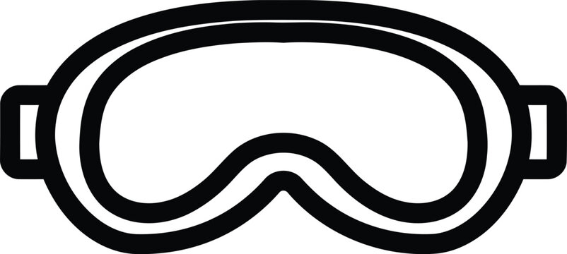 Ski goggles winter sport vector icon