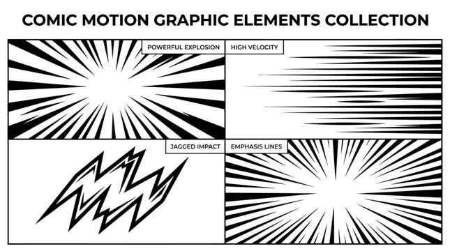 Comic Motion Graphic Elements.